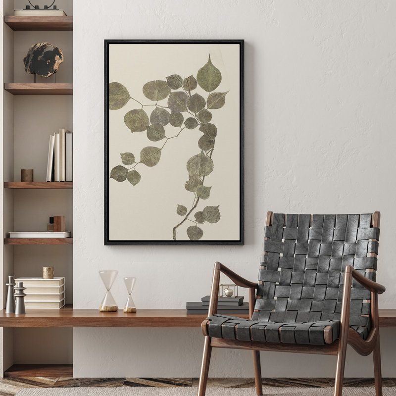 Décoration de salon botanique rustique avec feuilles vertes et plantes, Noir, H 24 po x l 16 po