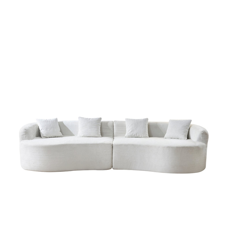 Canapé courbé sans nuage, Beige