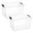 Superio 14.7 Qt. Clear Storage Bin with Lid, Plastic Organizing Storage Box for Home-84381394