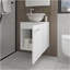 Meuble-lavabo blanc avec lavabo intégré-89326660