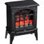 Foyer électrique 18 po, flamme réaliste, 750 W / 1 500 W modifiables, portatif, protection contre la surchauffe, exposition au four à chaleur noire, variable, générateur de confort