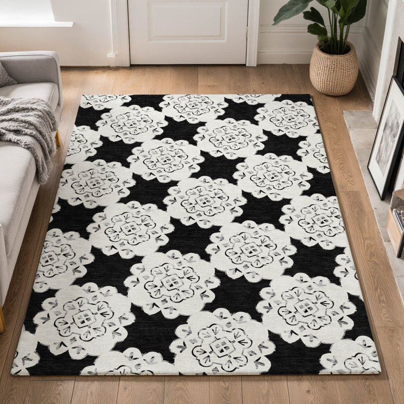 Tapis décontracté de qualité supérieure Mayfield, 3 pi x 5 pi, Noir