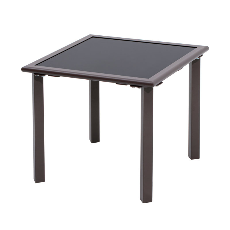 Kabryn Square Metal Outdoor Side Table , 17.7'' in. W 17.7'' in. D
