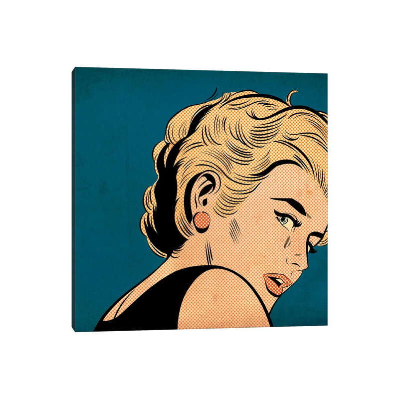 Girl With Red Earring by Joseph McDermott - Print on Canvas, Wrapped Canvas, 30.48 cm H x 30.48 cm W