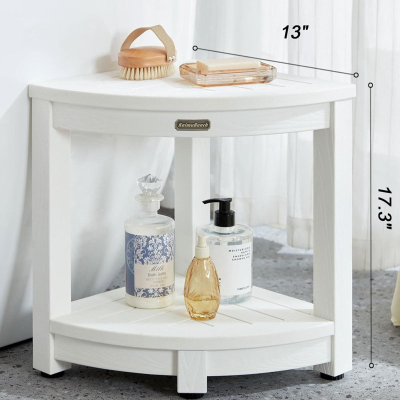 13'' W Shower Bench, White