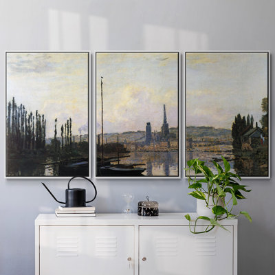 Vue de Rouen par Monet, 3 pièces