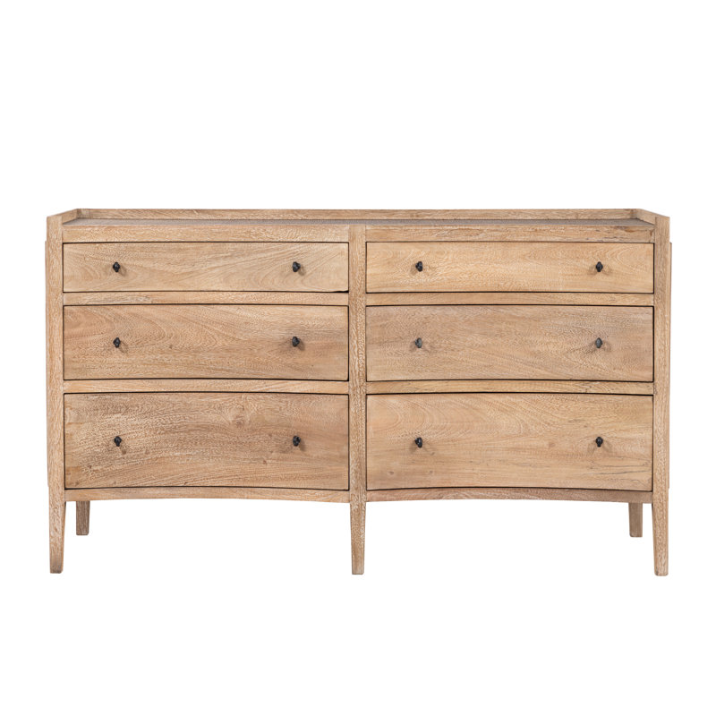 Cappelli 153cm W 6 - Drawer Chest of Drawers, Natural Wash