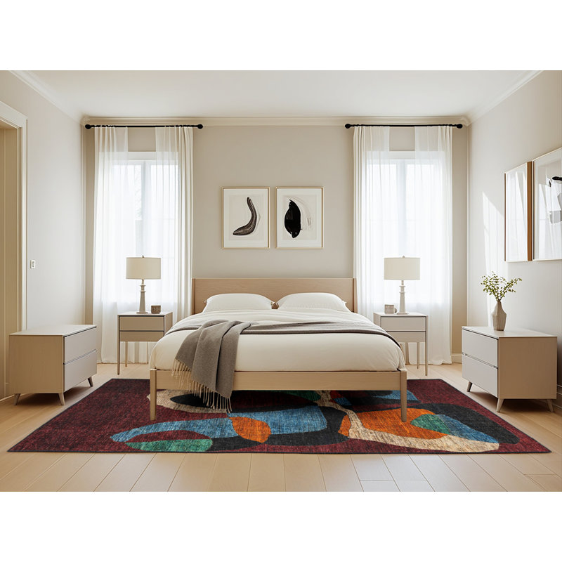 Angelyka Abstract Indoor Rug, Rectangle 5' x 8'