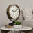 Roman Numeral Metal Quartz Movement / Crystal Tabletop Clock in Gold