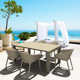 Farrah 86'' Rectangular 6 - Person Outdoor Dining Set