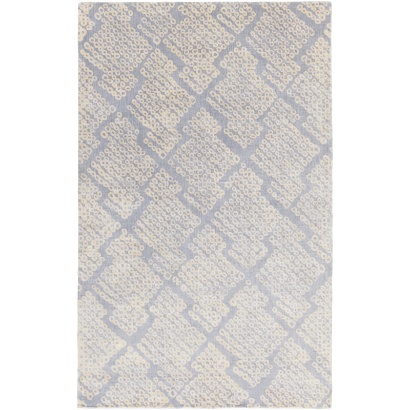 Villa Court Viscose Geometric Indoor Rug, Rectangle 3'3" x 5'3"