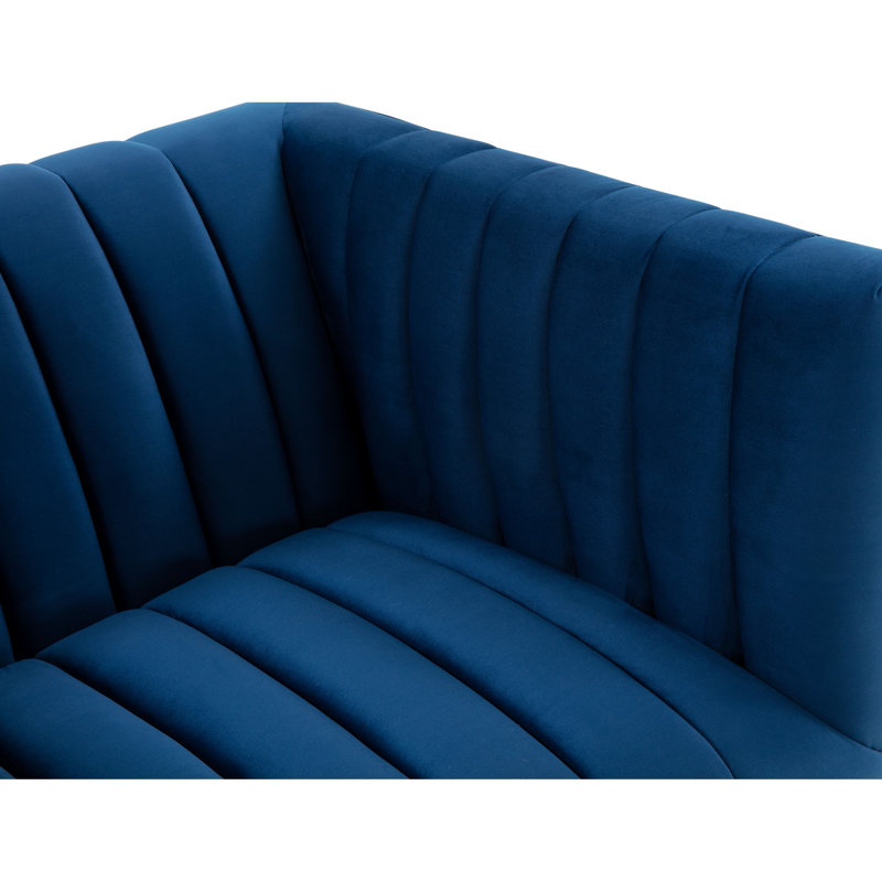 Kaylin Velvet Armchair, Navy 