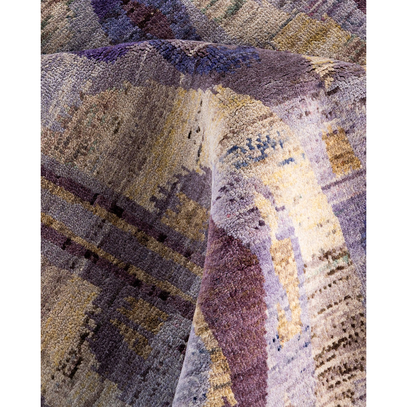 Overdyed One-of-a-Kind 9' 0" X 12' 3" Hand Knotted Area Rug