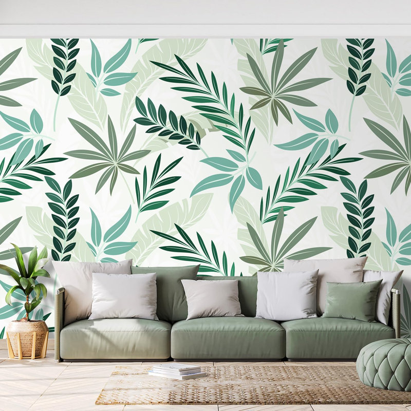 Bordure florale pelez et collez, L 120 po x l 144 po