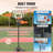 VEVOR Adjustable Height Portable 32 W Rust Resistant Metal Portable Full-Size Basketball Hoop and Static / Fixed set of