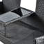 139.7Cm Wide Outdoor Wicker Gardern Loveseat with Cushions