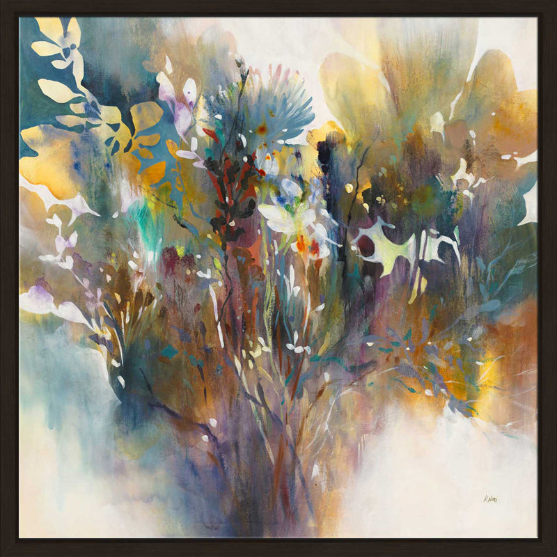 Heartfelt - peinture à cadre flottant, Cadre flottant espresso, H 31,5 po x l 31,5 po x P 2 po
