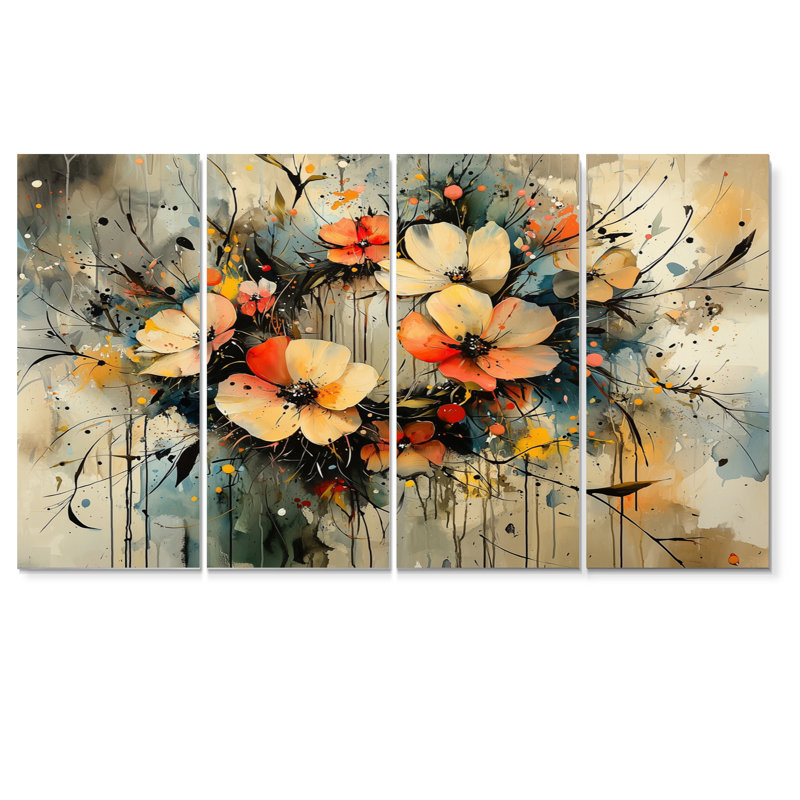 Bovill - Couronne, art mural - ensemble d'art mural traditionnel 4 pièces, H 28 po x l 48 po