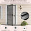 36 po x 80 po. Porte de sécurité universelle en acier thermolaqué réversible à fixation en surface noire avec écran en métal déployé-122453976-122453977