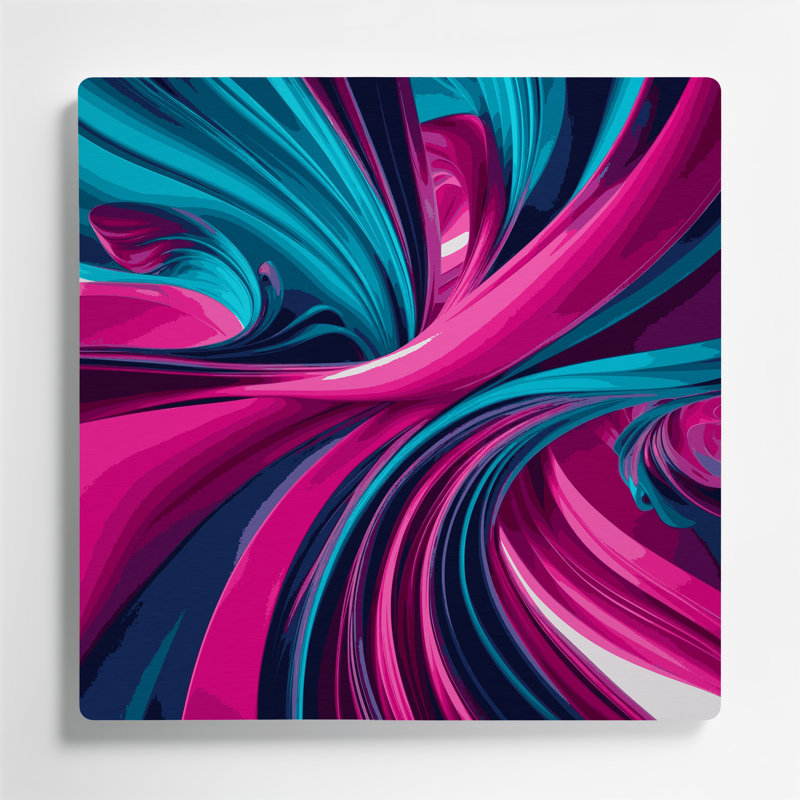 Gradient Abstract 86, art mural en métal mauve, H 12 po x l 12 po