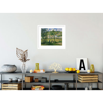«Landscape at Chaponval» par Camille Pissarro, impression giclée sur cadre