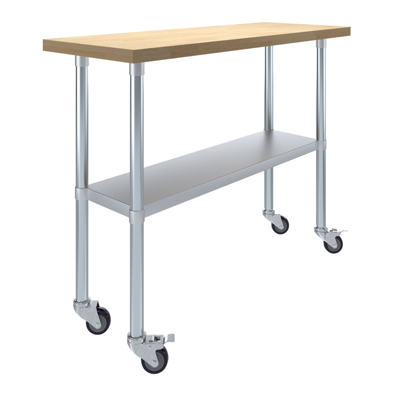 Tables de travail en bois Amgood H 38 po, 38 po x L 48 po x P 18 po