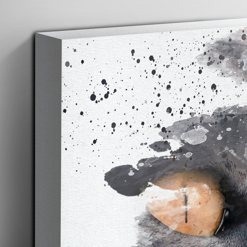 British Shorthair Cat - Wall Art, 70cm H x 100cm W, Wrapped Canvas