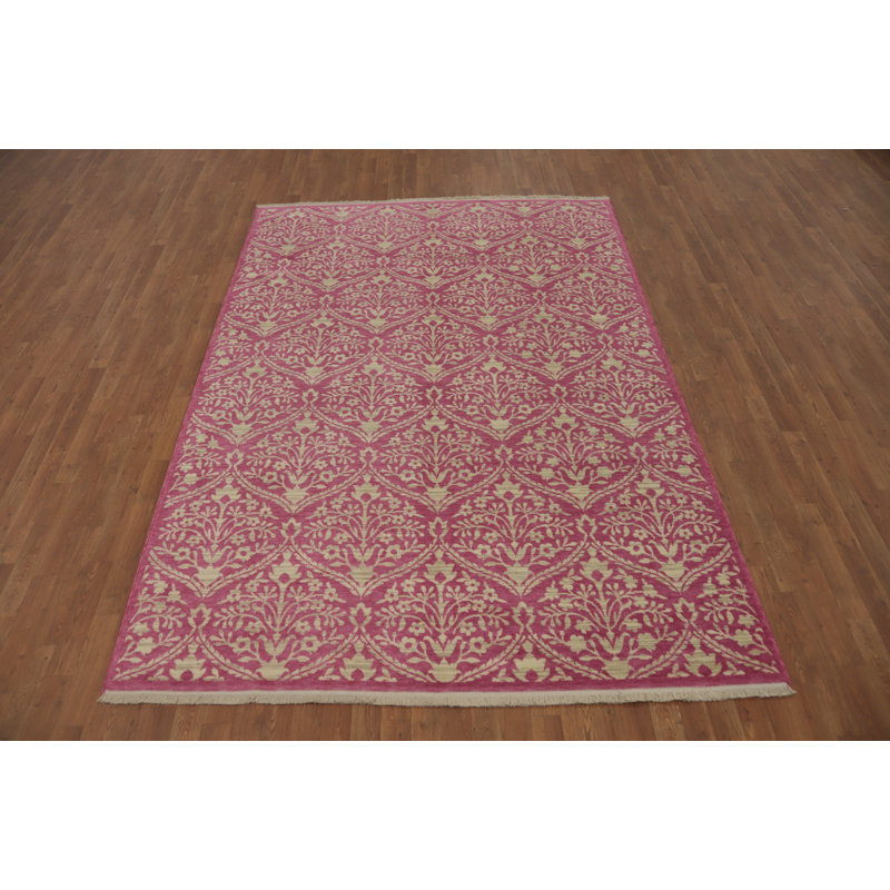 Tapis all-over rose Gabbeh 6 x 9