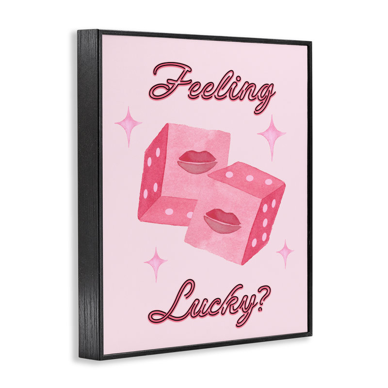 Vous avez de la chance? Dice, giclée encadrée par Nina Jacobs, H 30 po x l 24 po, Giclée encadrée noir minuit