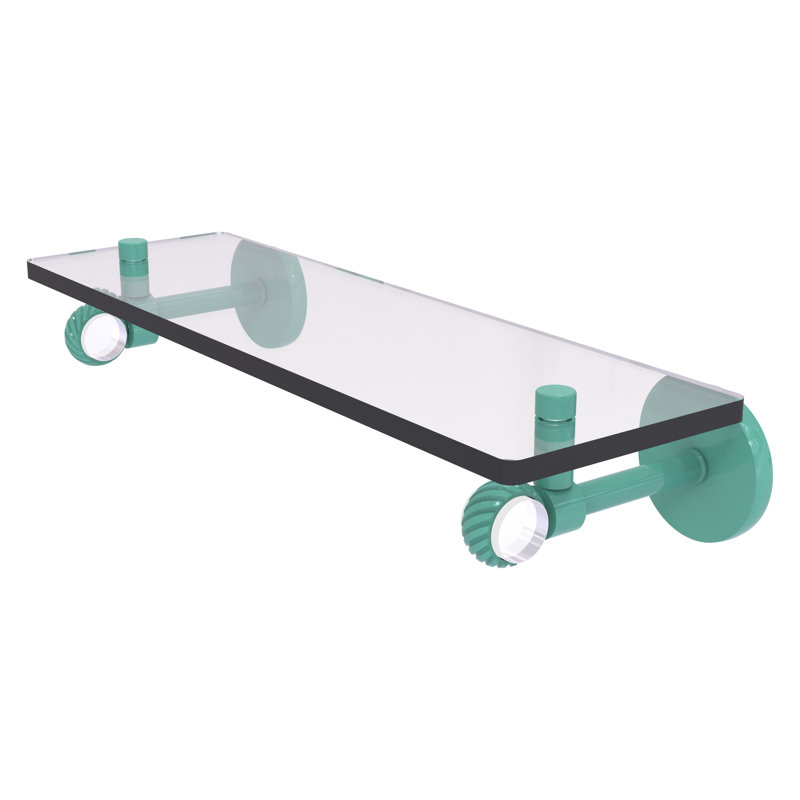 Tablette flottante Clearview, H 3,3 po x l 16 po x P 5,65 po, Vert écume de mer