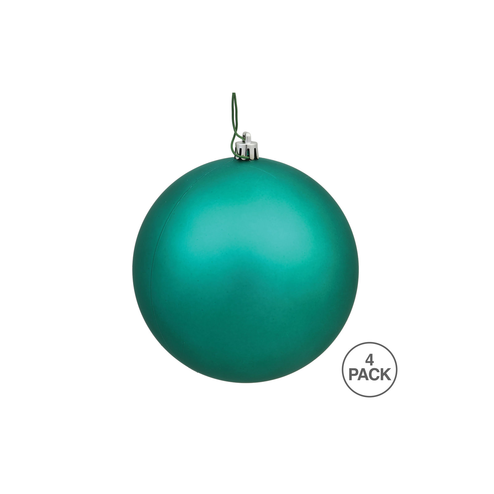 Christmas Ball Ornament, Matte Seafoam, 6" H x 6" W x 6" D