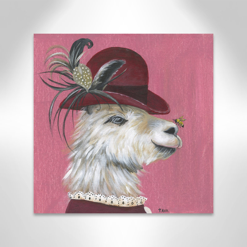 Art sur toile llama, H 24 po x l 24 po x P 1,5 po, Toile