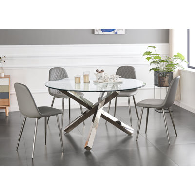 Corova Dining Set with 4 Chairs