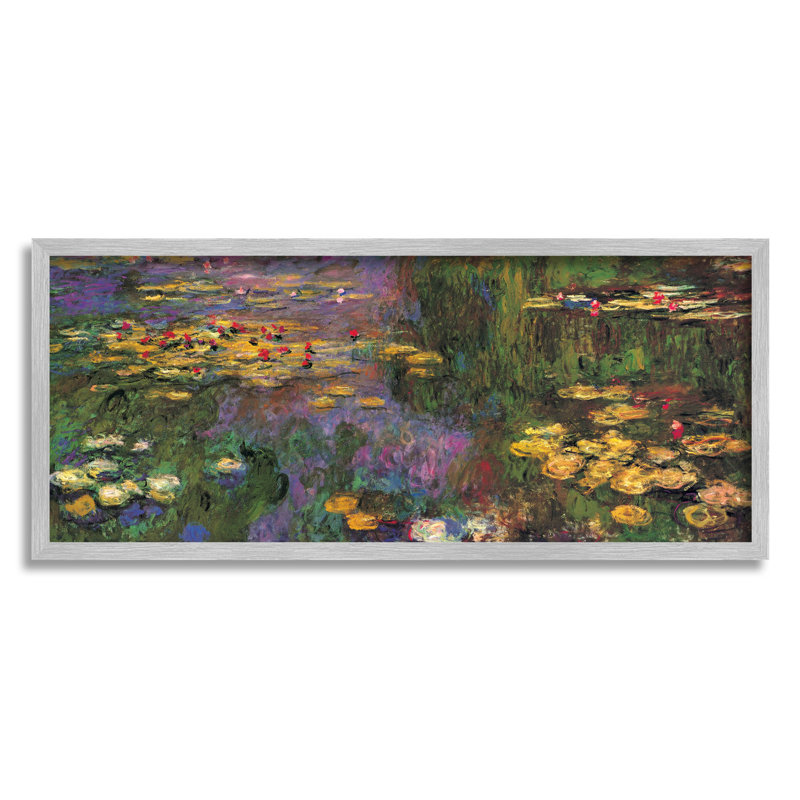 Lis de l'étang, art de la giclée par Claude Monet, H 13 po x l 30 po x P 1,5 po, Estampe numérique Farmhouse
