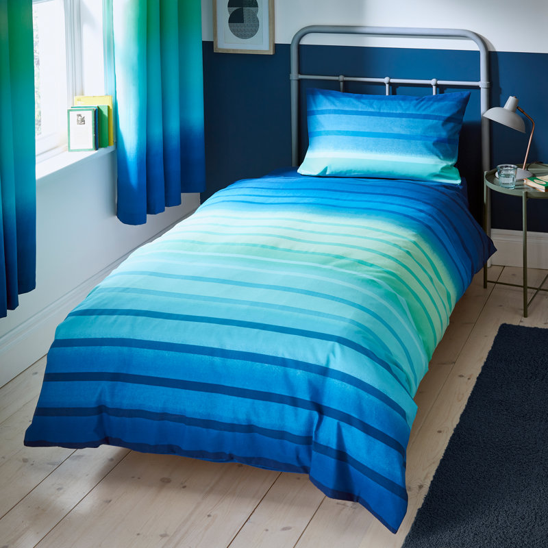 Ombre Stripe Reversible Duvet Cover Set, Single + 1 Standard  Pillowcase