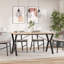  Table de salle à manger avec cadre en Y et pin massif en bois 63 po x 31,5 po x 29,7 po-268151223