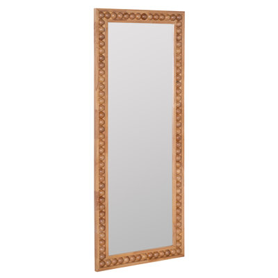 Miroir de plancher rectangulaire en bois massif