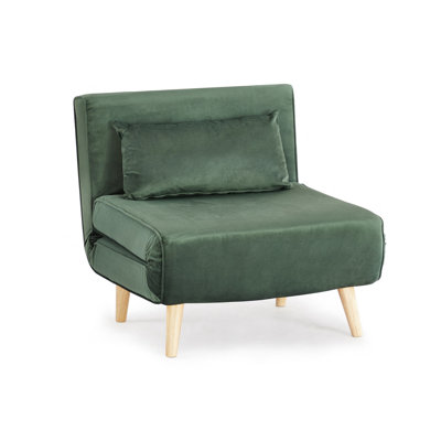 Griswalda 1 Seater Velvet Reclining Futon