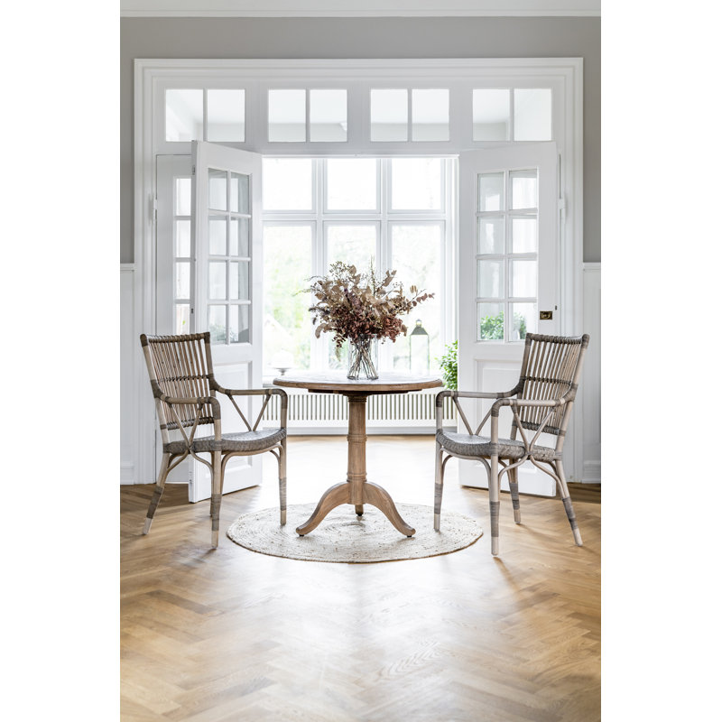 Piano Rattan Dining Armchair, Taupe