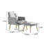 Douglasland Velvet Armchair with Footstool-353228232