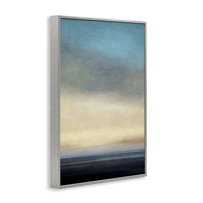 Stormy Beach Abstraction Gray Framed Giclee Art by Suzanne Nicoll, Gray, 18" H x 12" W