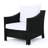 Stylish Armchair Outdoor - Black Chairs With Waterproof Cushions & Iron, 30"X33.5"X30", 34.87 Lb  Pair Of 2Pcs Furniture Pe 30" D X 33.5" W H, Lbs