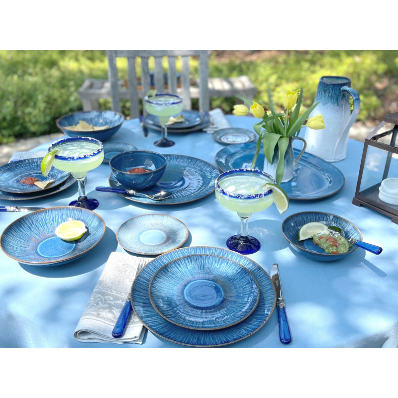 Stoneware Serving Bowl, Azul