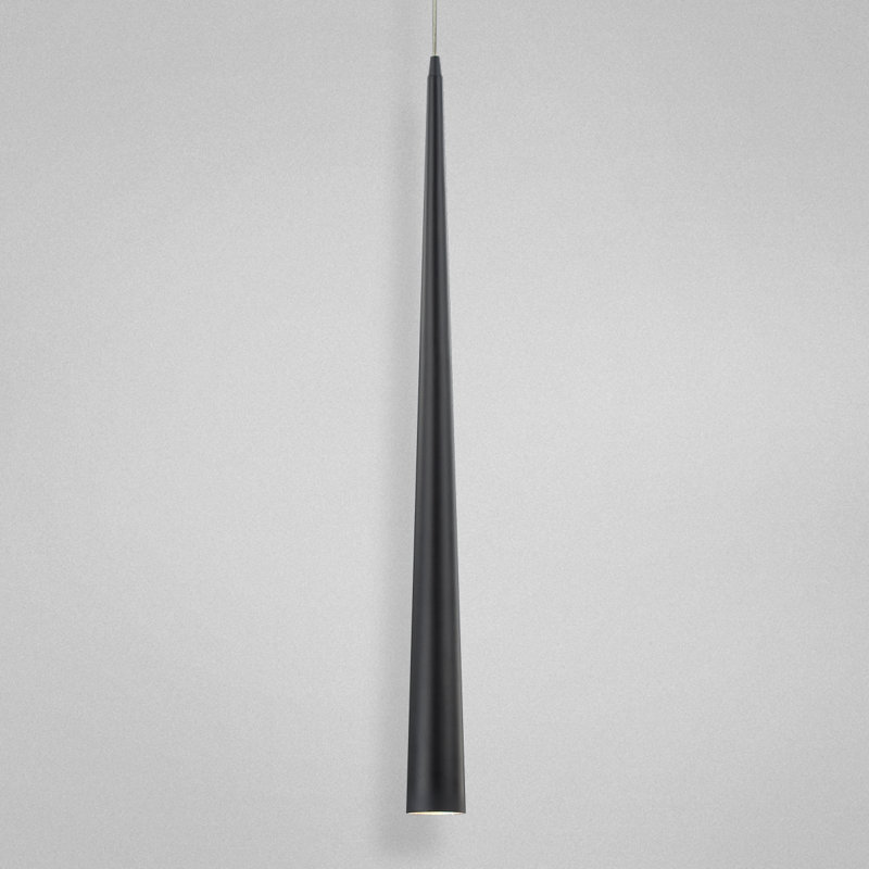 Sleek Eurofase Sliver Black Mini Pendant with Adjustable Height