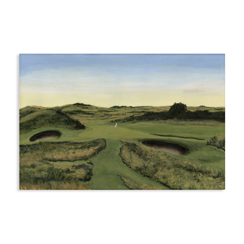 «Golf Field Landscape», art mural par Michael Willett, H 16 po x l 24 po