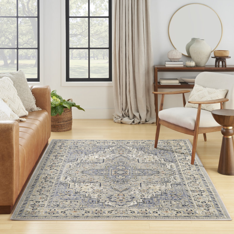 Tapis bleu intérieur / extérieur Nourison Essentials, Rectangulaire 8 pi x 10 pi