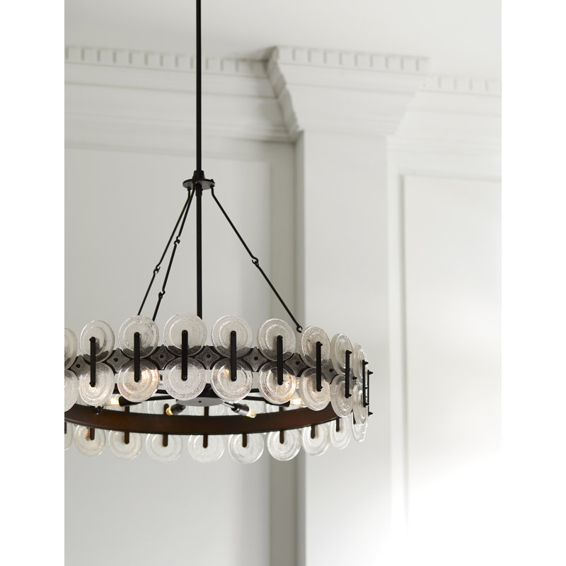 Laura Kirar Rondelle 8 - Light Unique / Statement Drum Chandelier