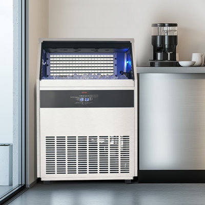 Commercial Ice Maker Freestanding Cabinet Machine 440lbs/24H 160 Ice Cubes