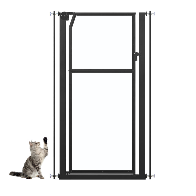 Pressure Mounted Pet Gate, Black