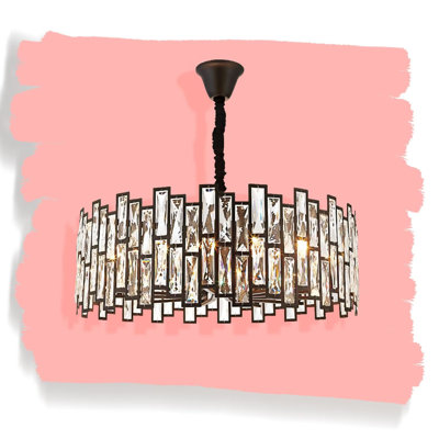 6 lumières modernes cristal Chanderlier